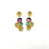 Nature's Bloom Enamel Drop Earrings