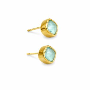 Aqua Marine Doublet earrings