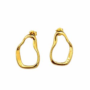 Organic Shape Earrings in 925 Sterling Silver
