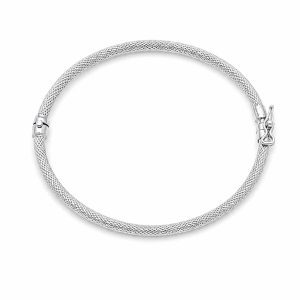 925 Sterling Silver Mesh Bangle Bracelet