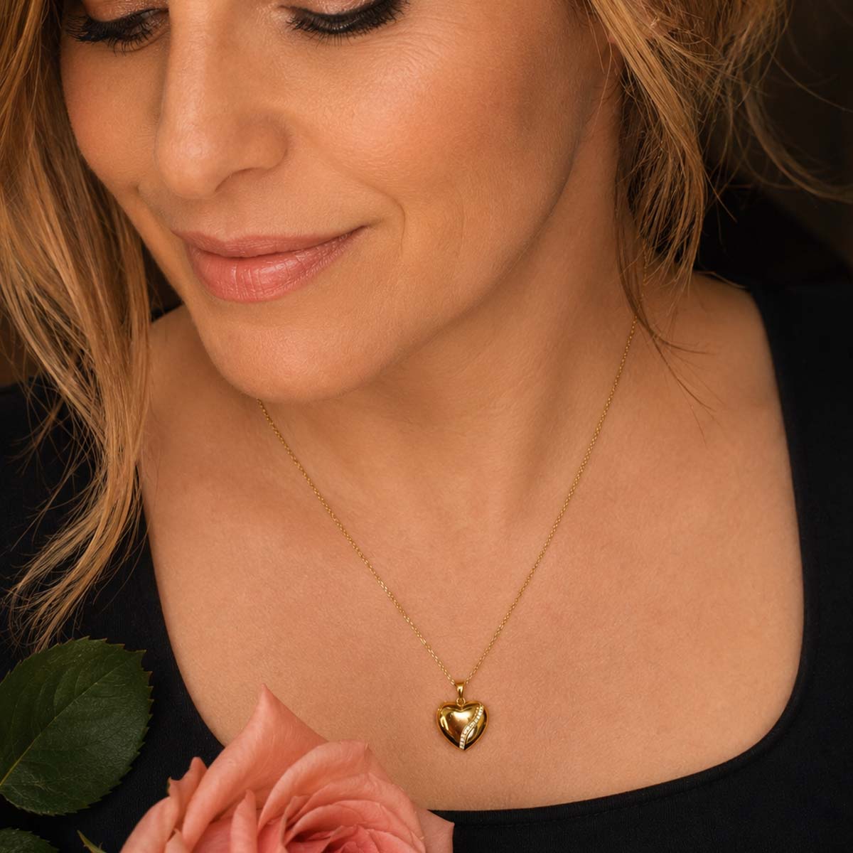 Gold Plated 925 Sterling Silver Heart Locket Necklace - Image 2